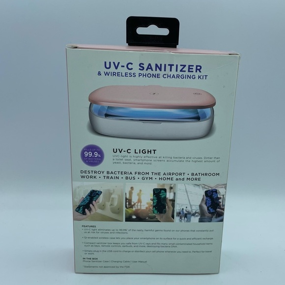UV-C Sanitizer & Wireless Phone Charging Kit Vie Oli Rose – New Open Box - Picture 2 of 8